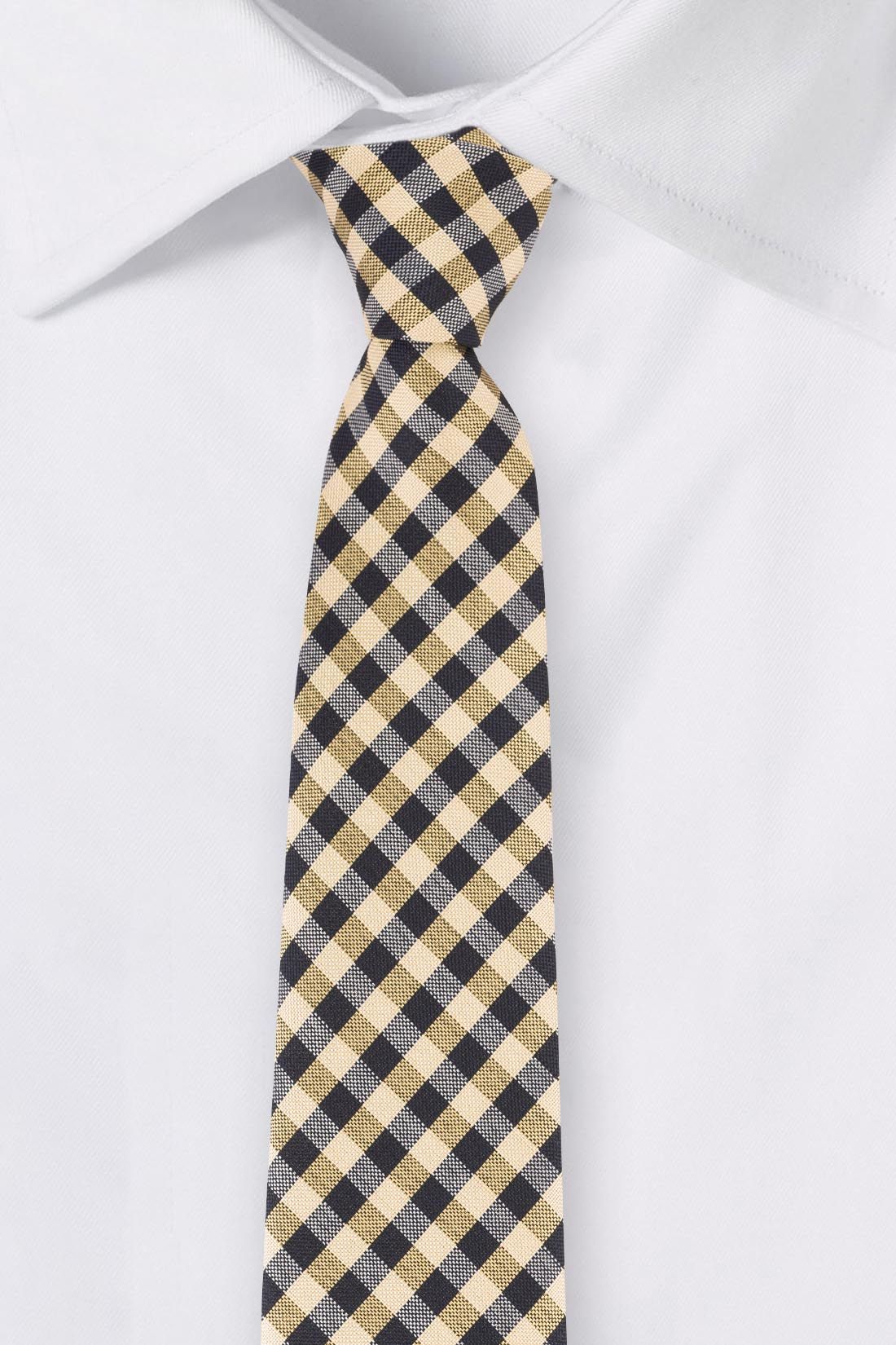 Red Yellow and Blue Checkered Silk Necktie for Men
