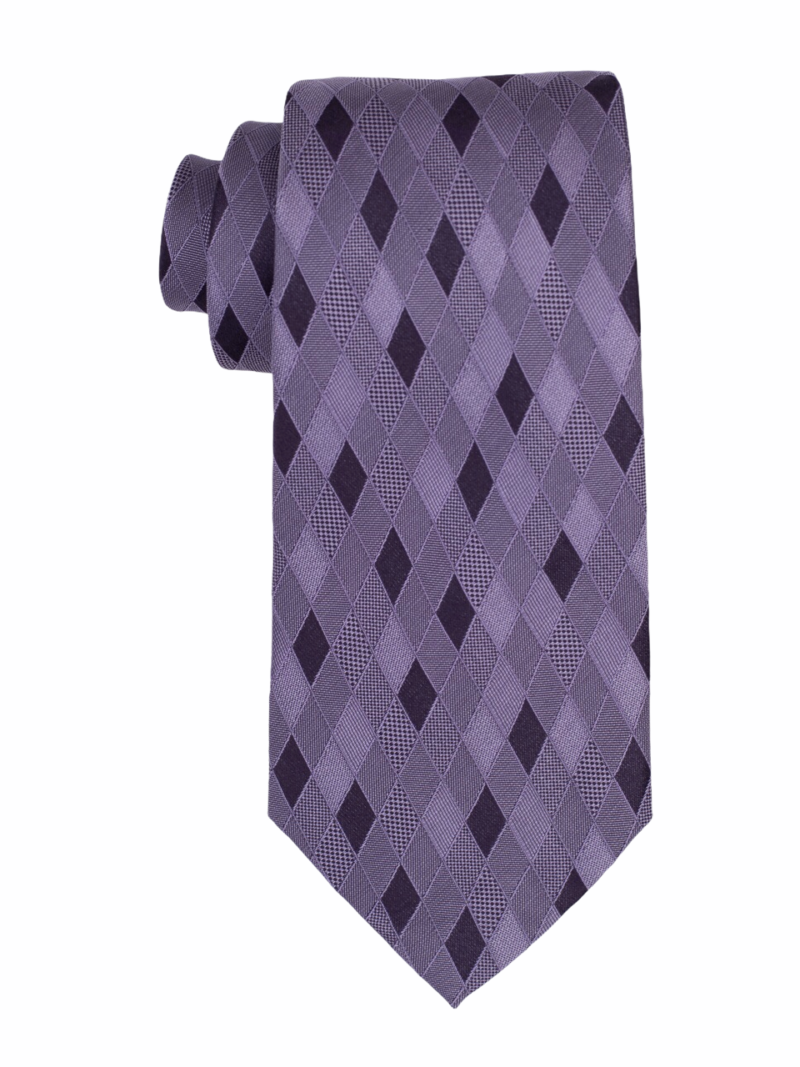 Red Checkered Silk Necktie for Men