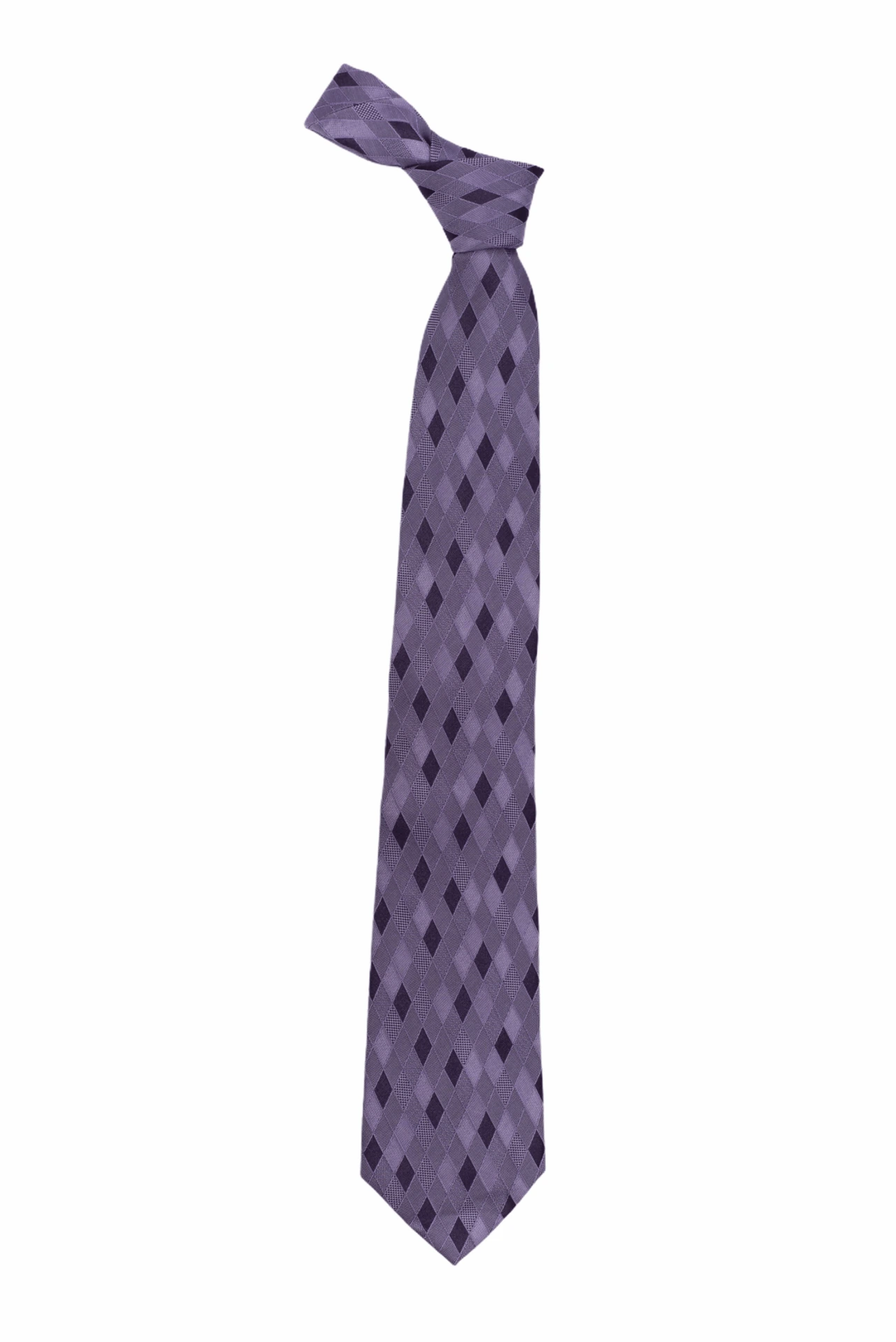 Red Checkered Silk Necktie for Men