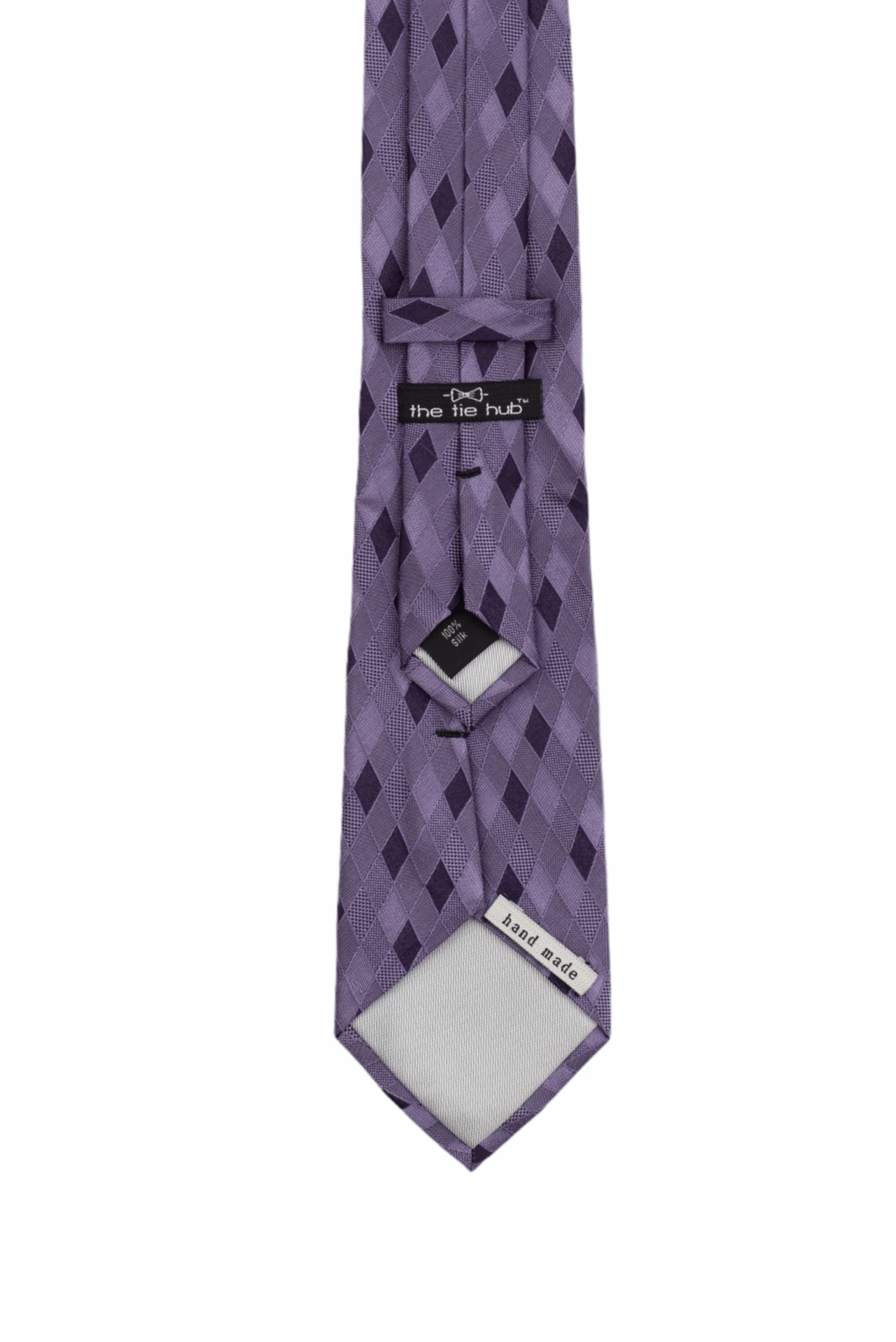 Red Checkered Silk Necktie for Men