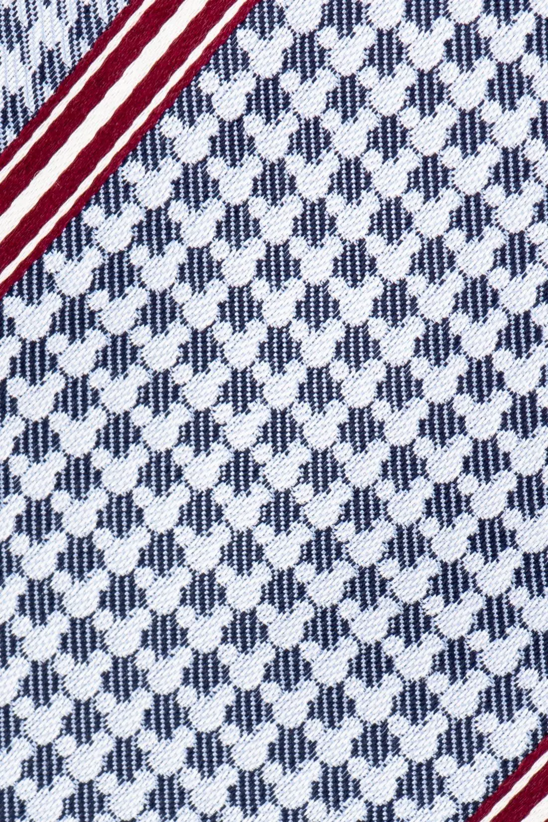 Sky Blue Checkered Silk Necktie for Men
