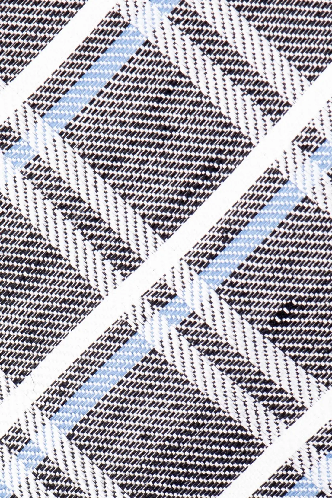 Red Gray with Blue and White Checkered Silk Necktie for Men