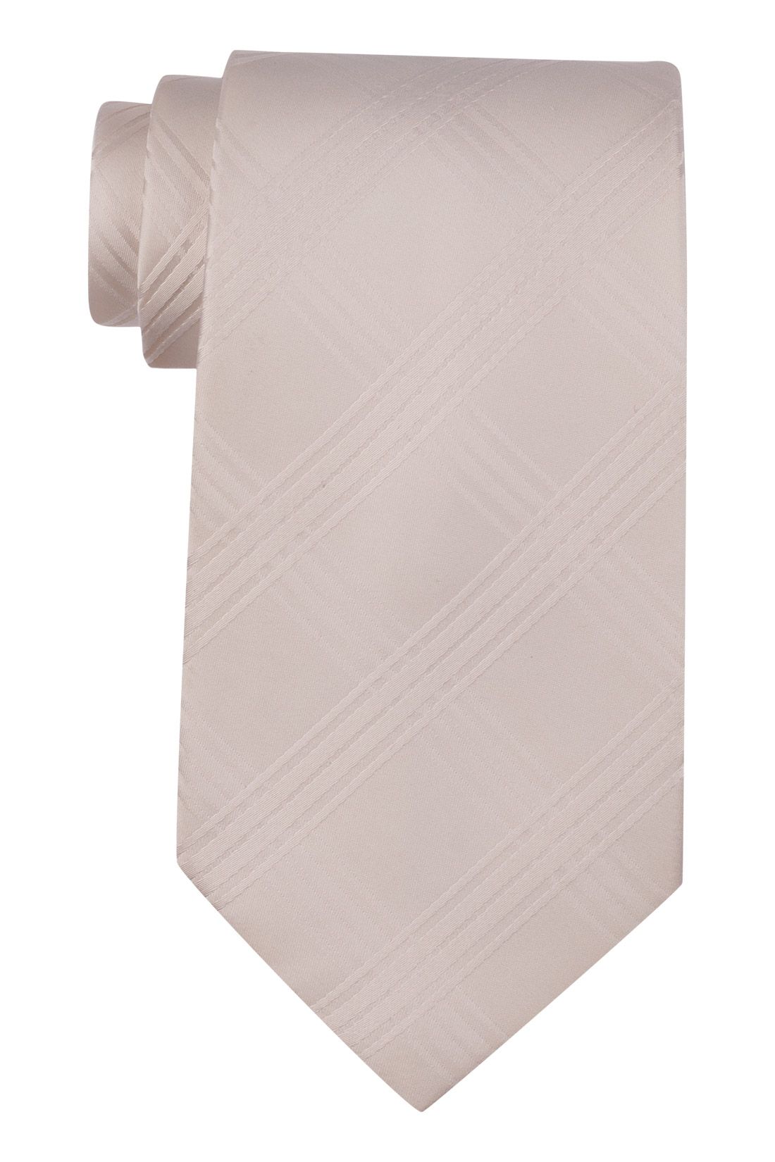 Red Checkered Silk Necktie for Men