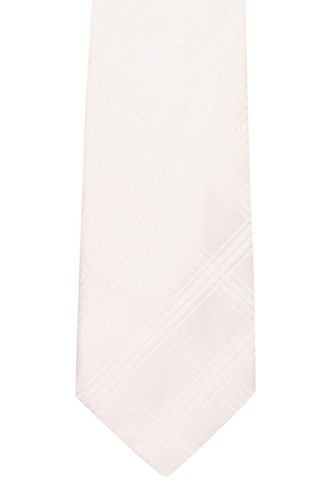 Red Checkered Silk Necktie for Men