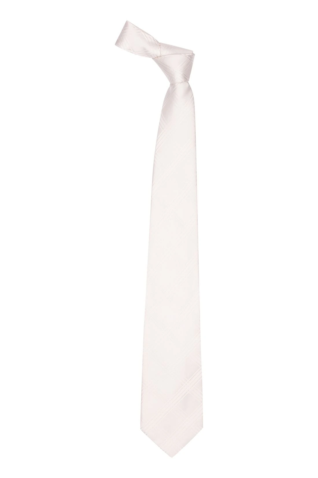 Red Checkered Silk Necktie for Men