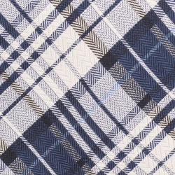 Blue with White Checkered Silk Necktie for Men