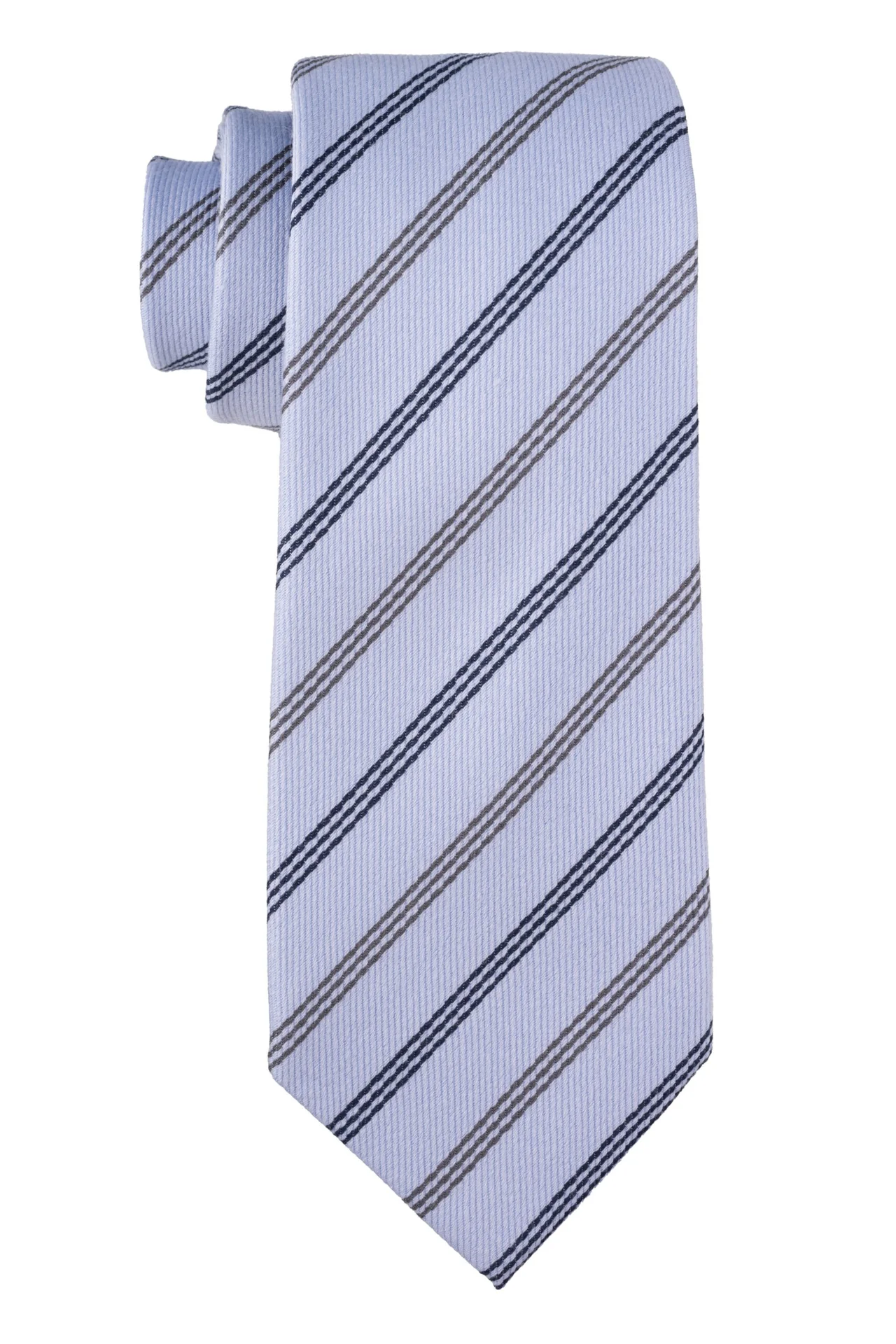 Blue Striped Silk Necktie for Men