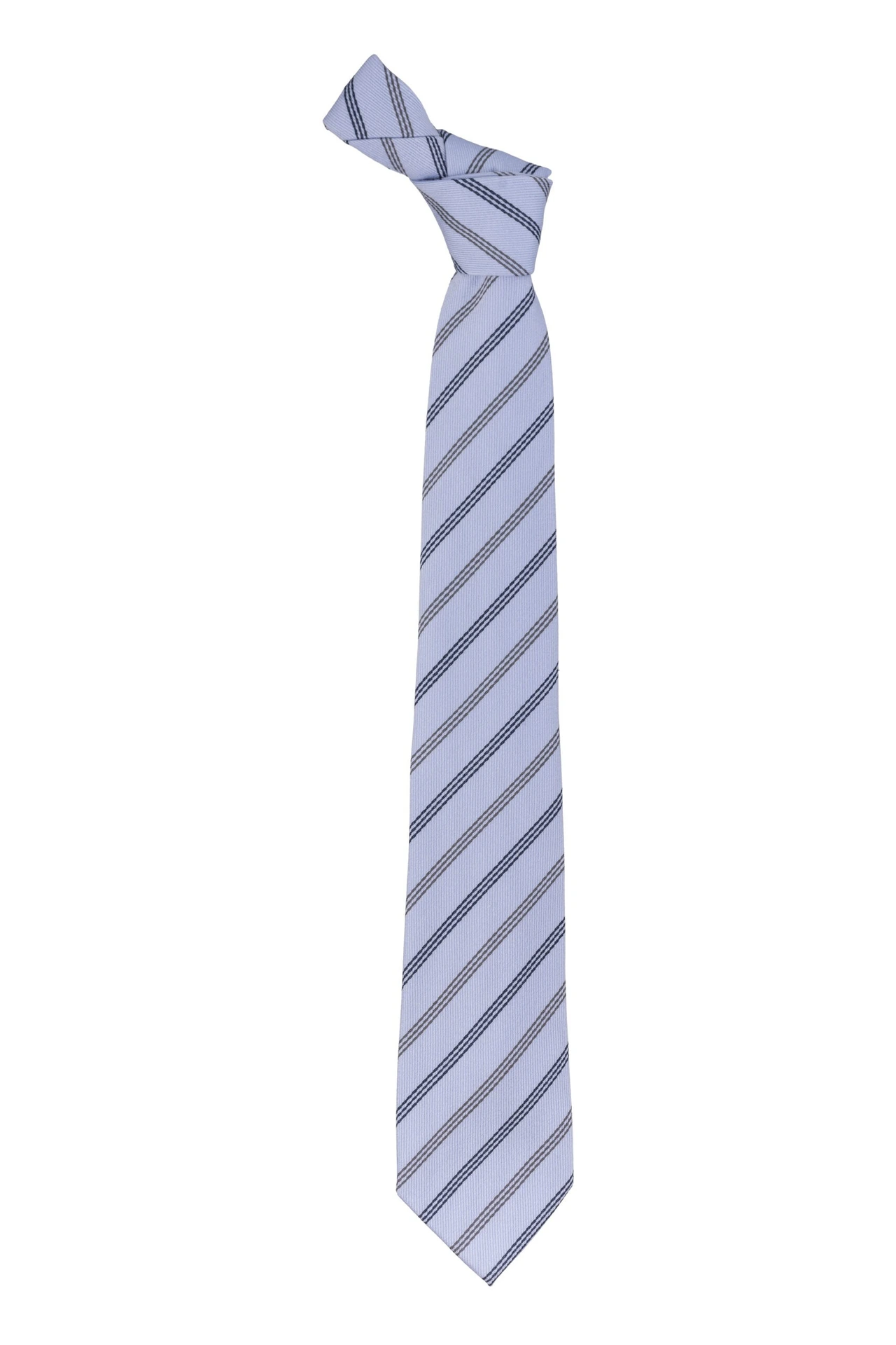 Blue Striped Silk Necktie for Men