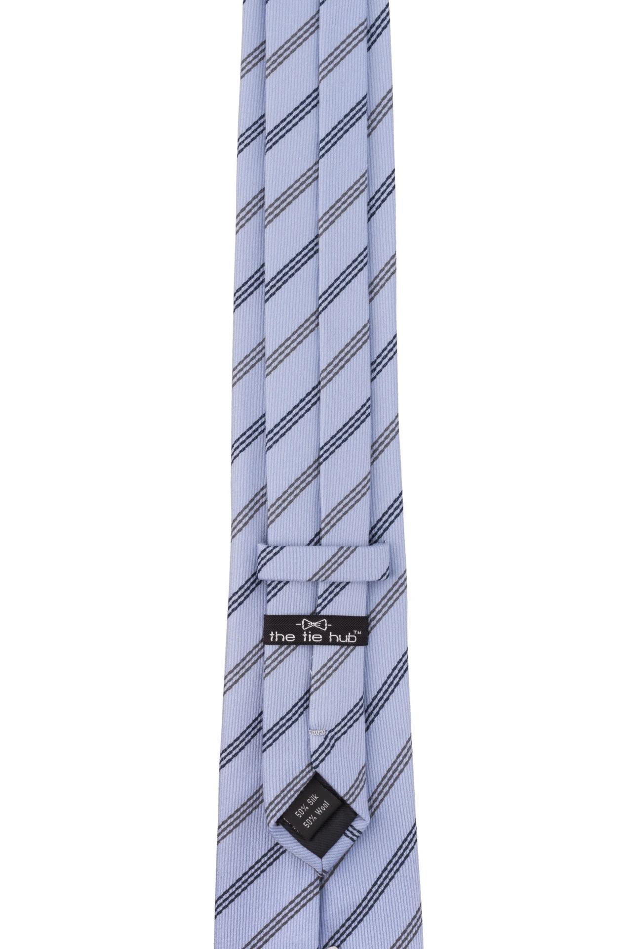 Blue Striped Silk Necktie for Men