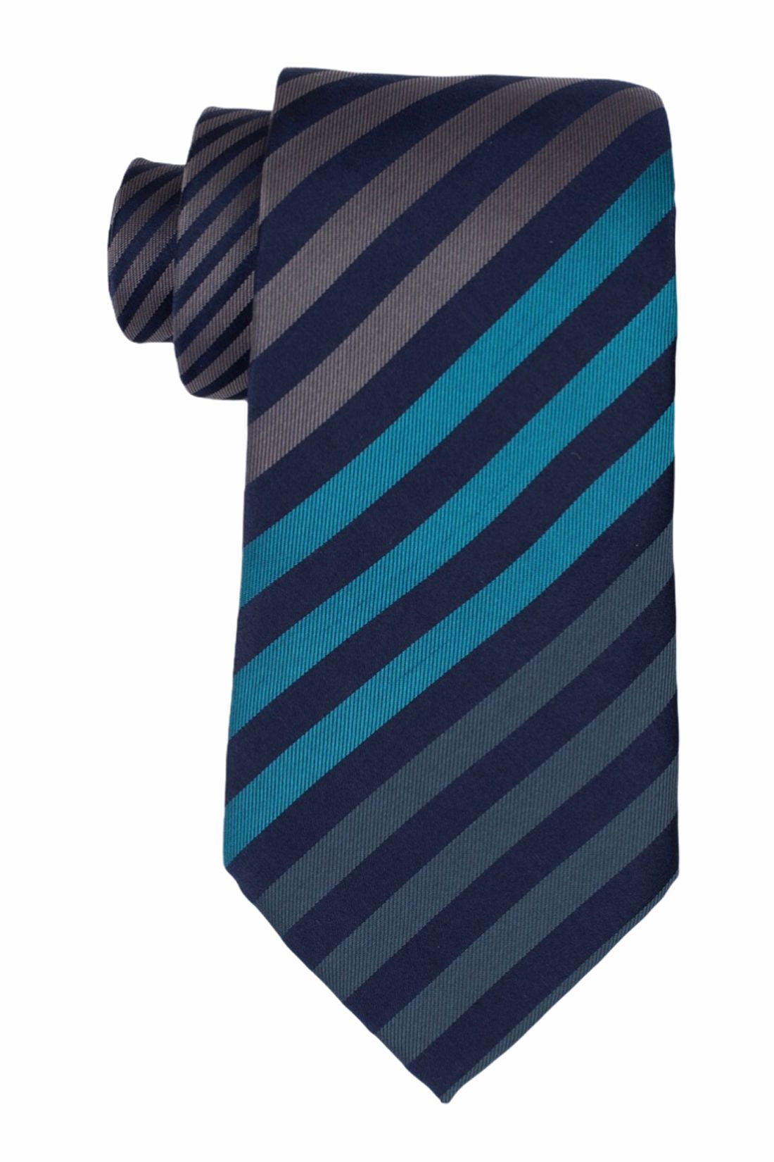Blue Striped Silk Necktie for Men