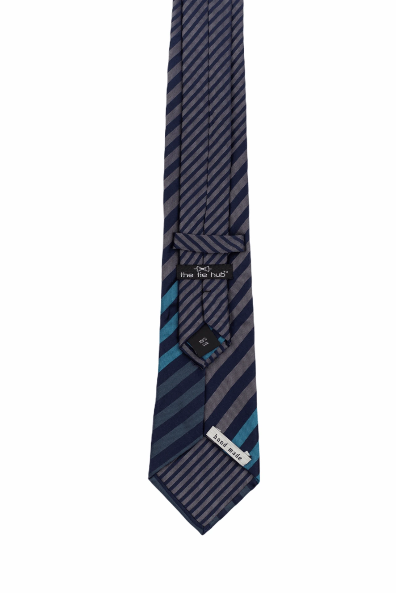 Blue Striped Silk Necktie for Men