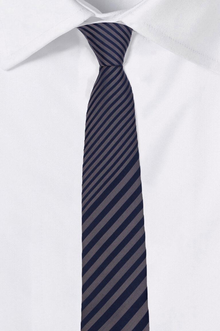 Blue Striped Silk Necktie for Men