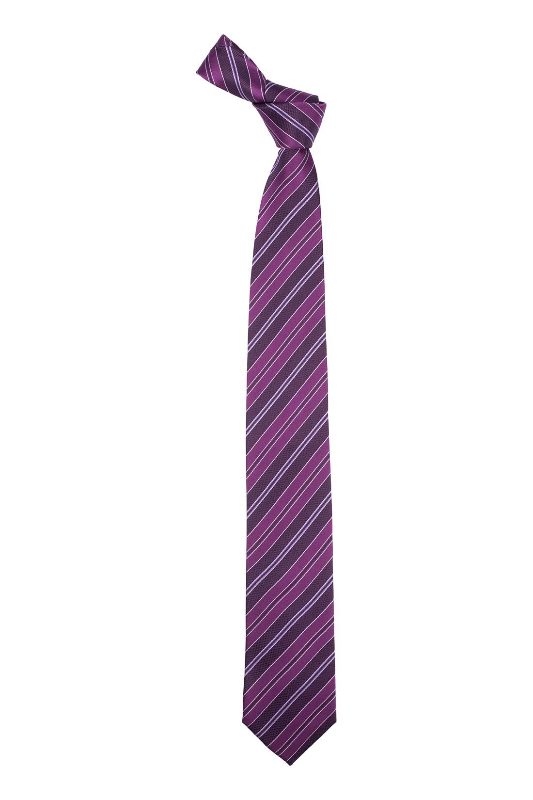 Purple Striped Silk Necktie for Men