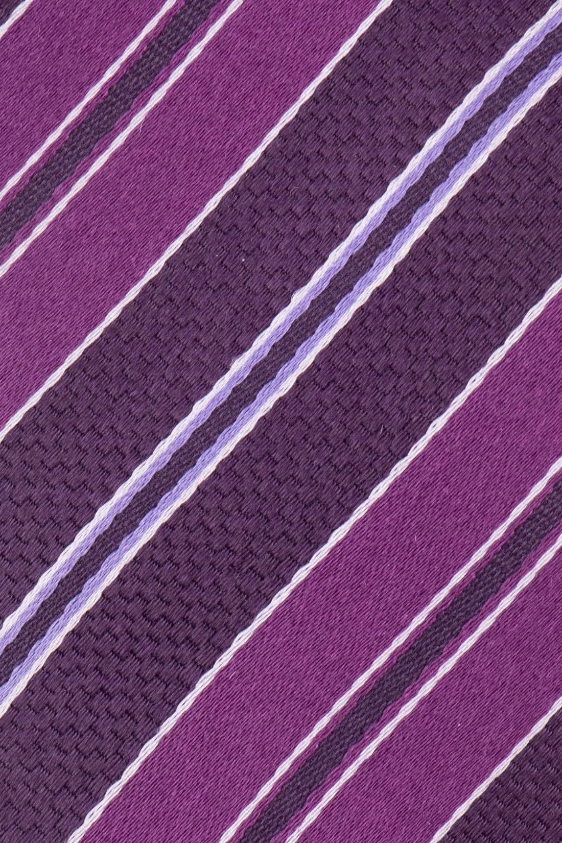 Purple Striped Silk Necktie for Men