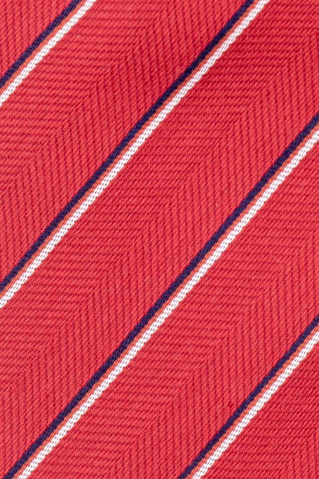 Red Striped Silk Necktie for Men