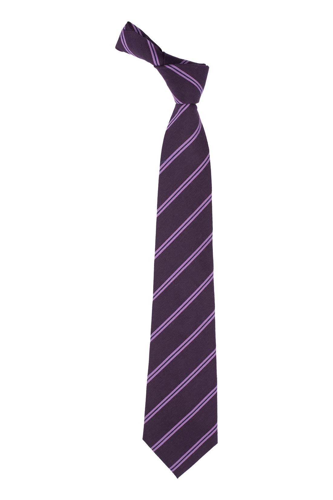 Purple Striped Silk Necktie for Men