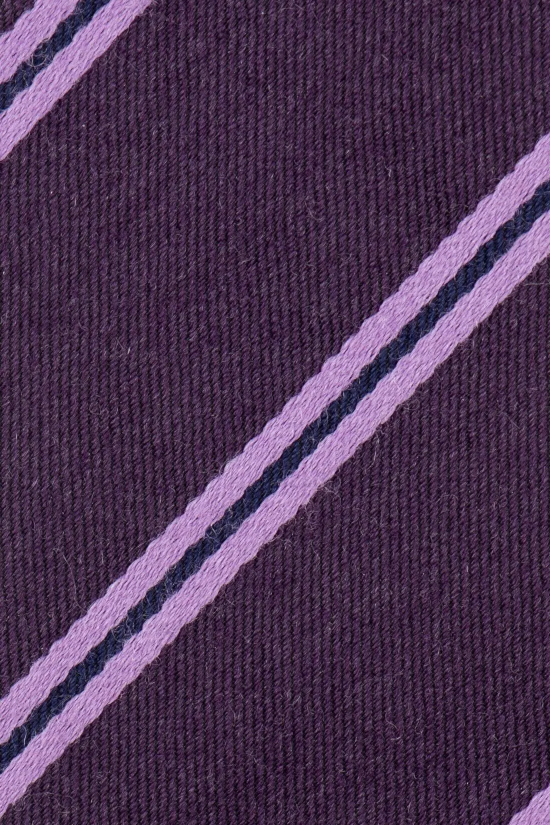 Purple Striped Silk Necktie for Men