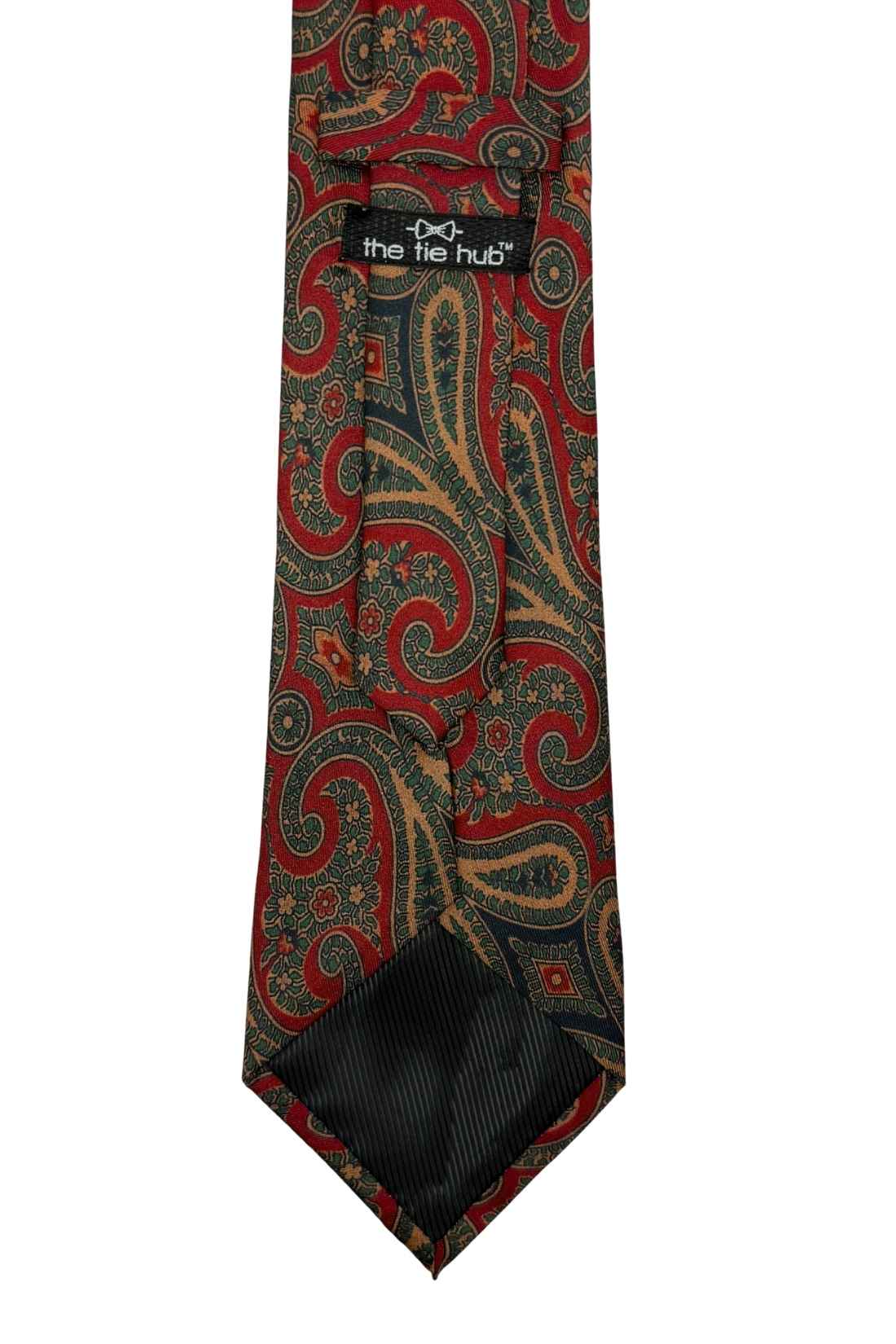 Red Paisley Silk Necktie for Men