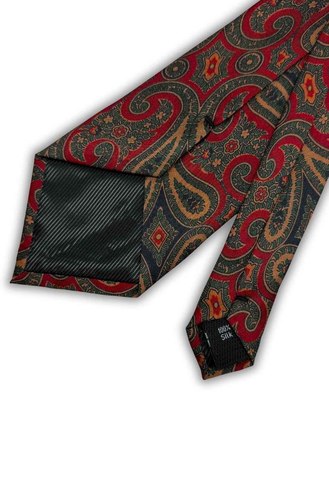Red Paisley Silk Necktie for Men