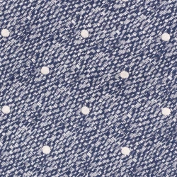 Blue with White Polka Dot Silk Necktie for Men