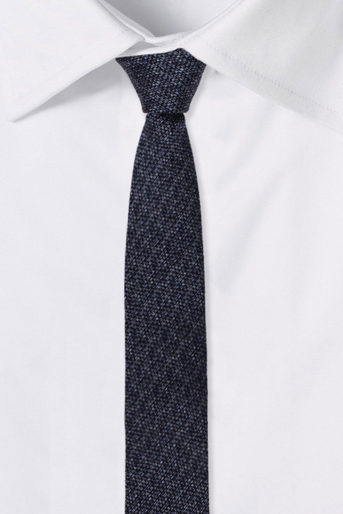 Blue Solid Silk Necktie for Men