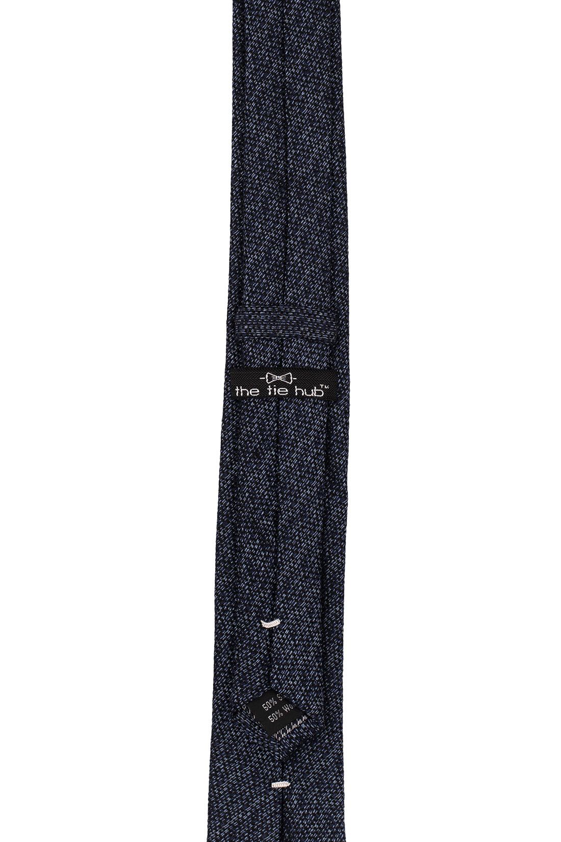 Blue Solid Silk Necktie for Men