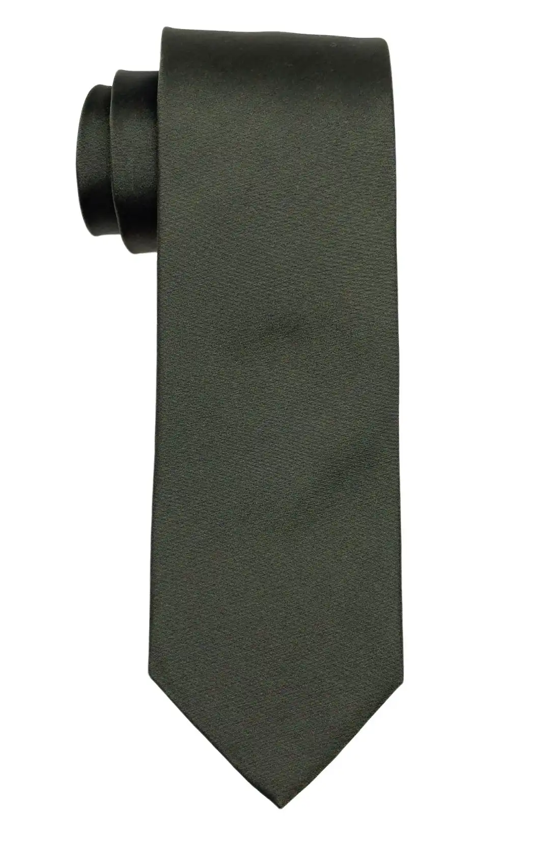 Green Solid Silk Necktie for Men