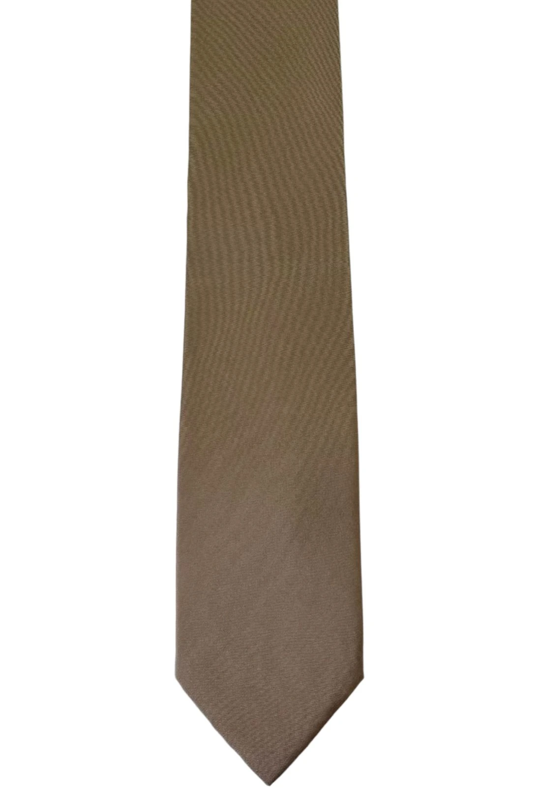 White Solid Silk Necktie for Men