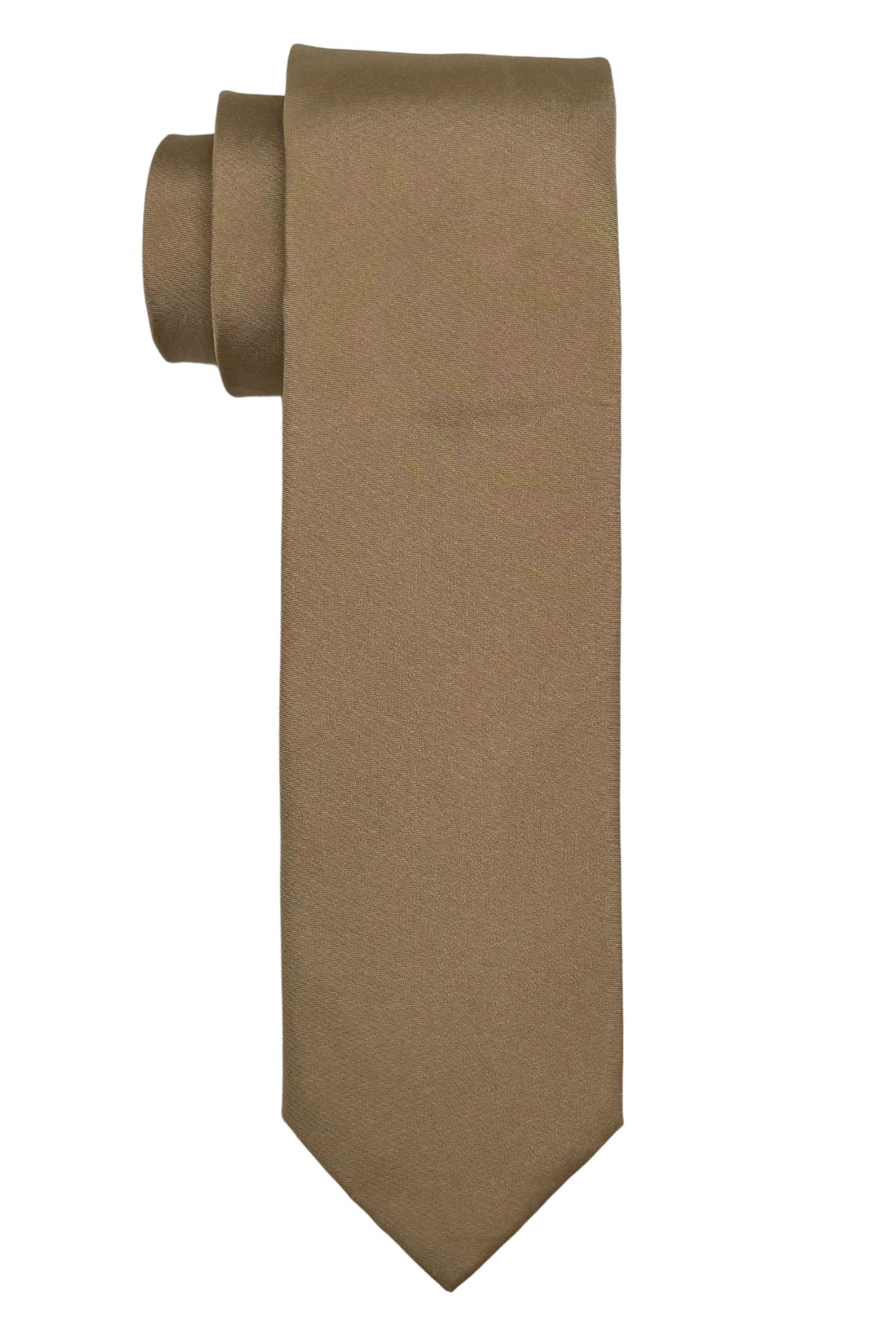White Solid Silk Necktie for Men