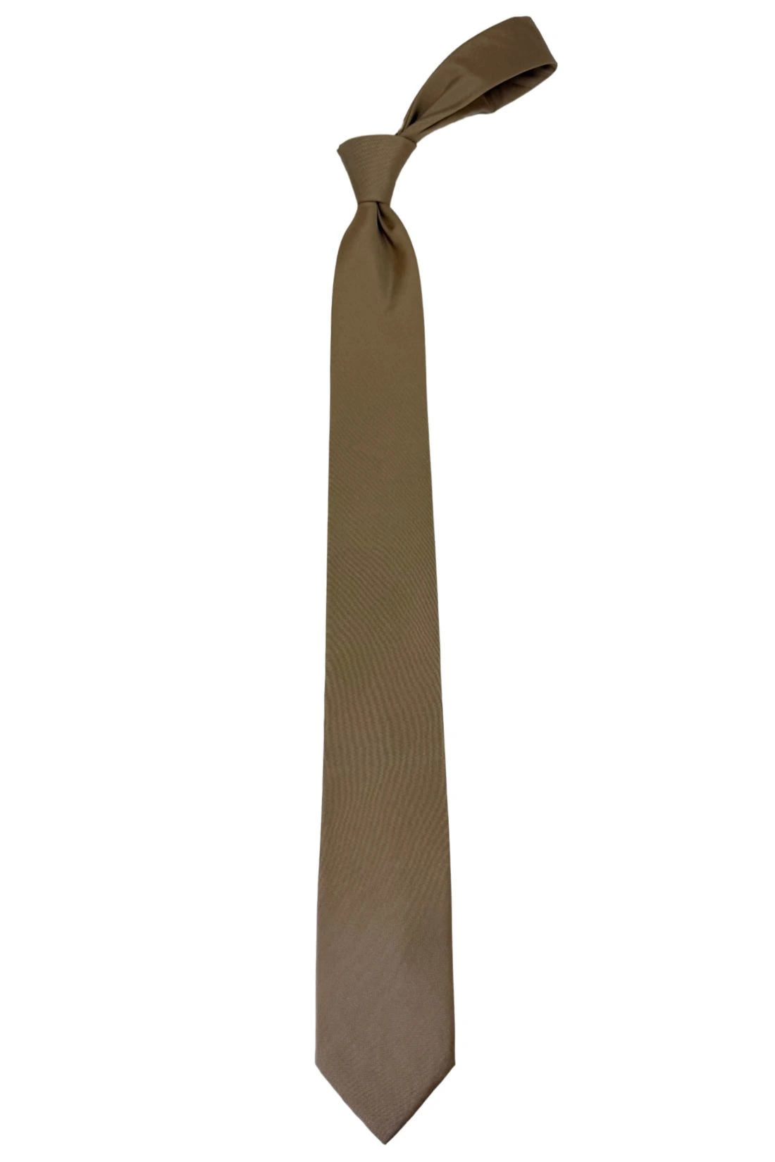 White Solid Silk Necktie for Men