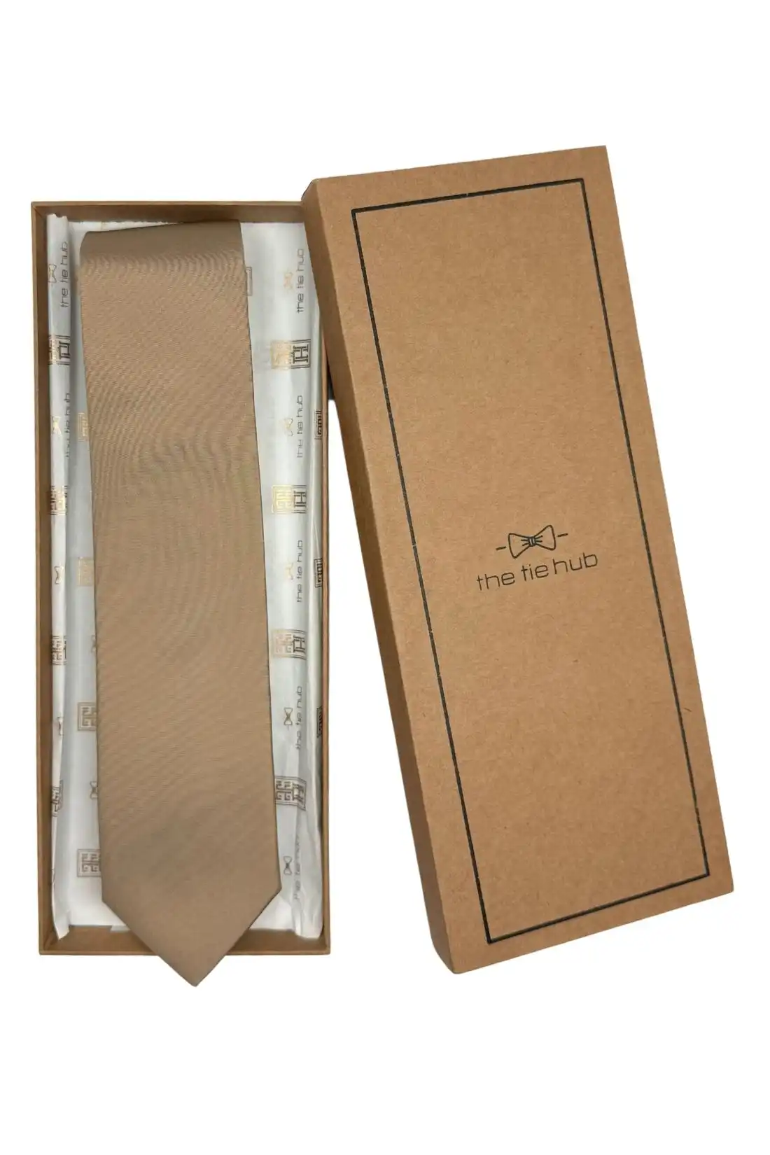 White Solid Silk Necktie for Men