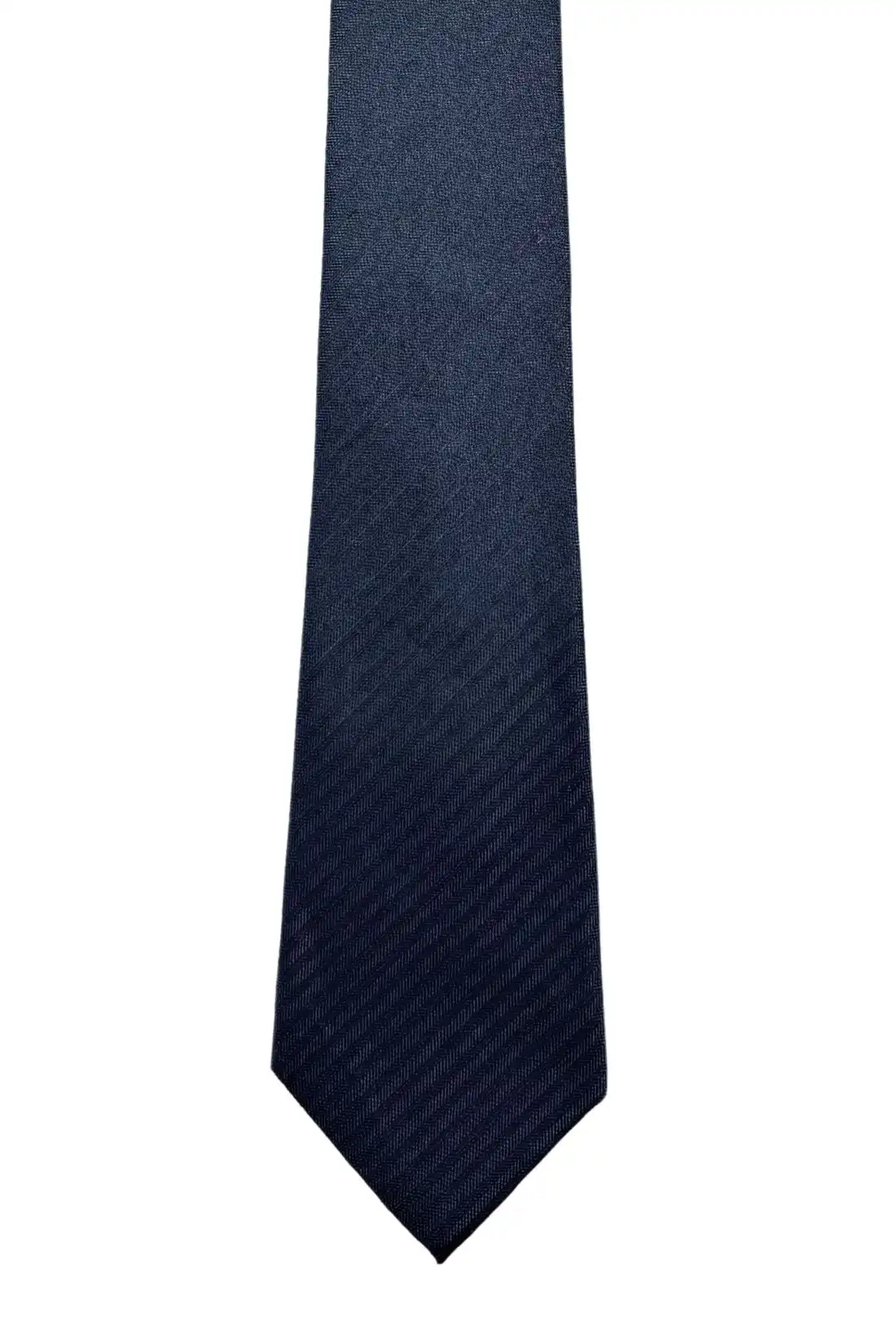 Blue Solid Silk Necktie for Men