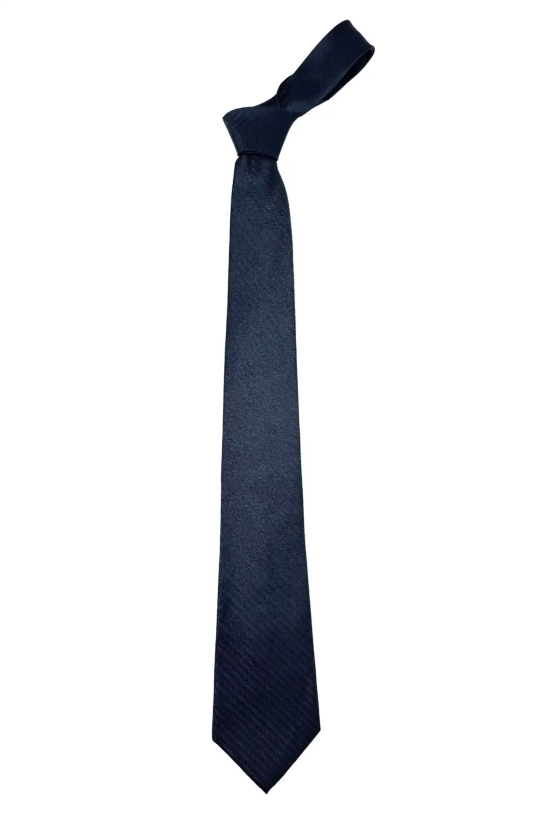 Blue Solid Silk Necktie for Men