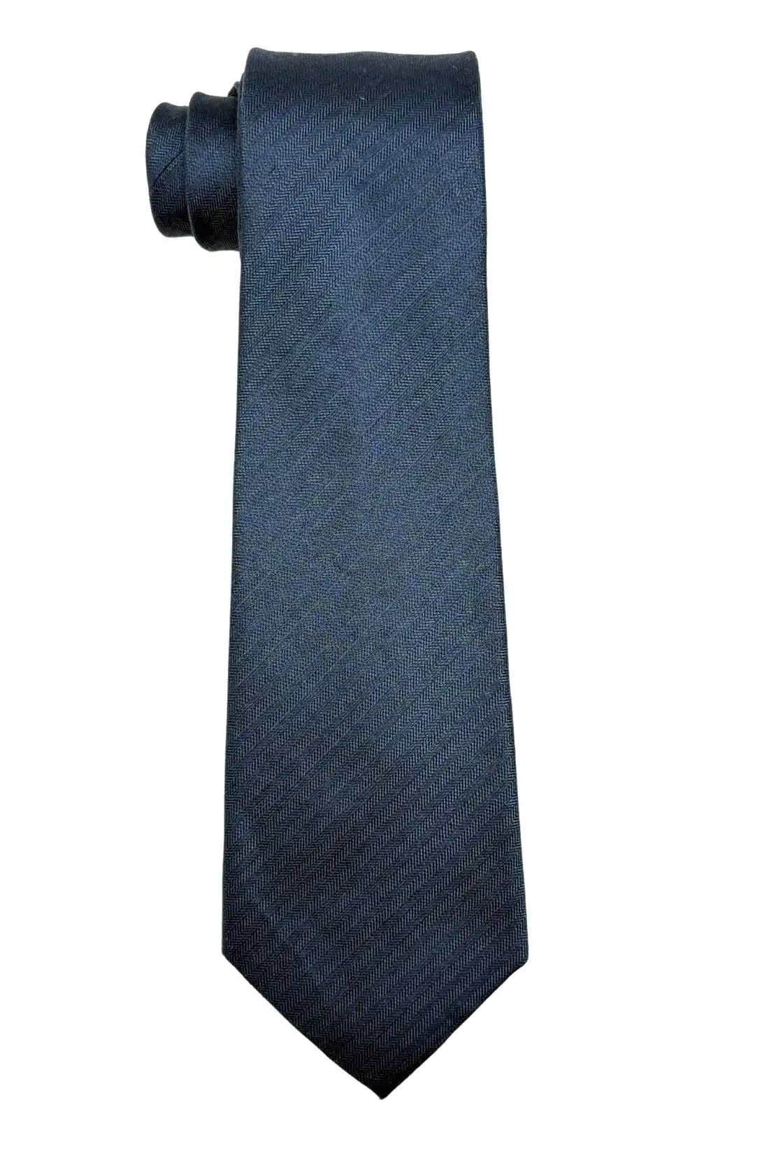 Blue Solid Silk Necktie for Men