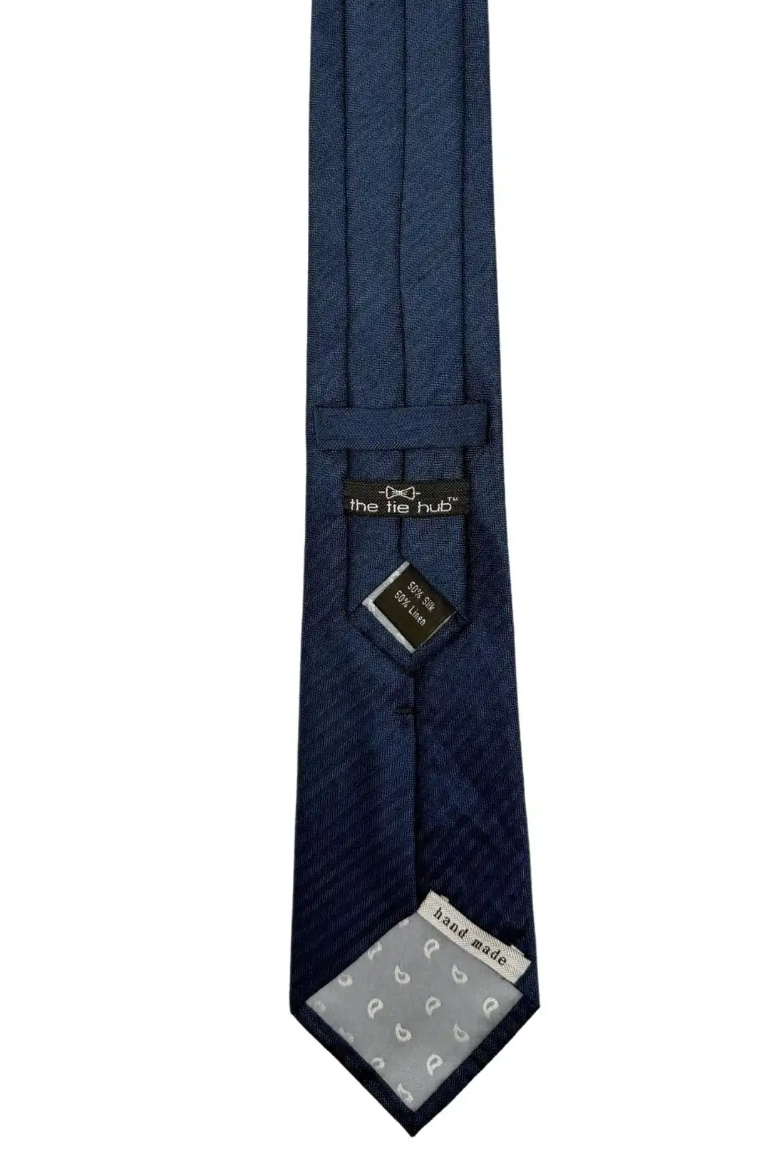 Blue Solid Silk Necktie for Men