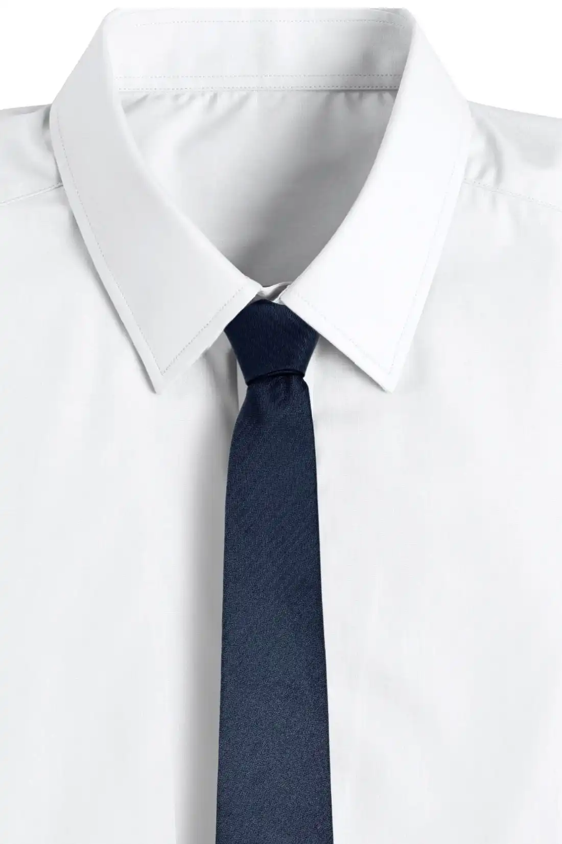 Blue Solid Silk Necktie for Men