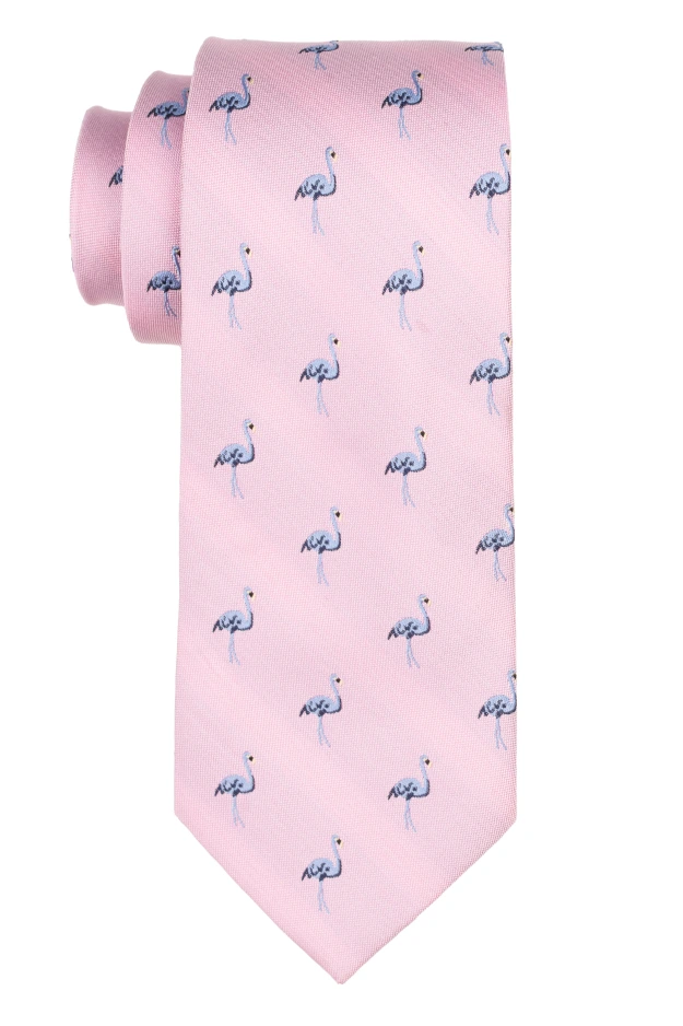 Pink Solid Silk Necktie for Men