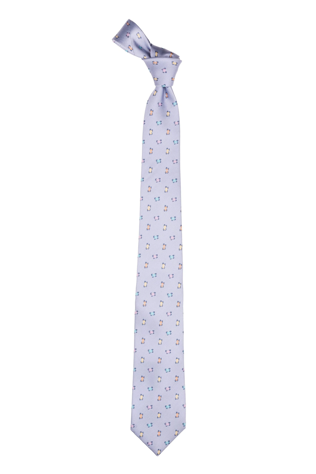 Blue Solid Silk Necktie for Men