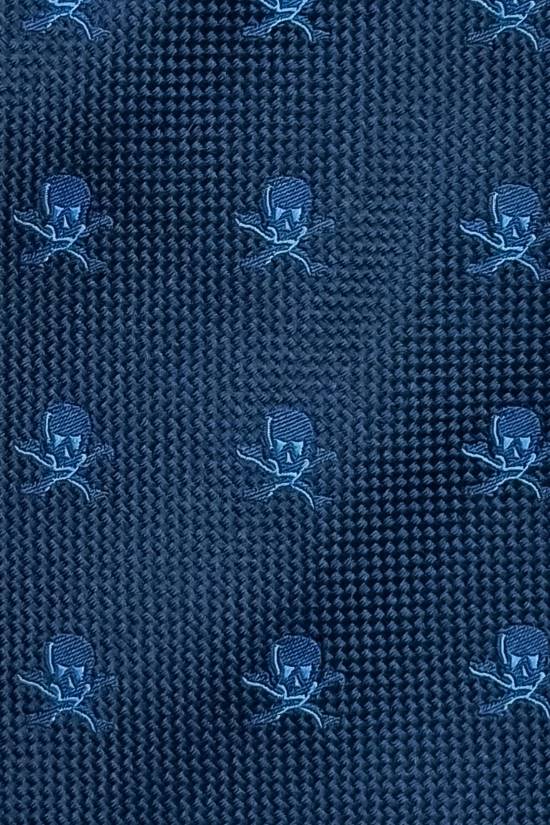 Navy Blue Conversational Silk Necktie for Men