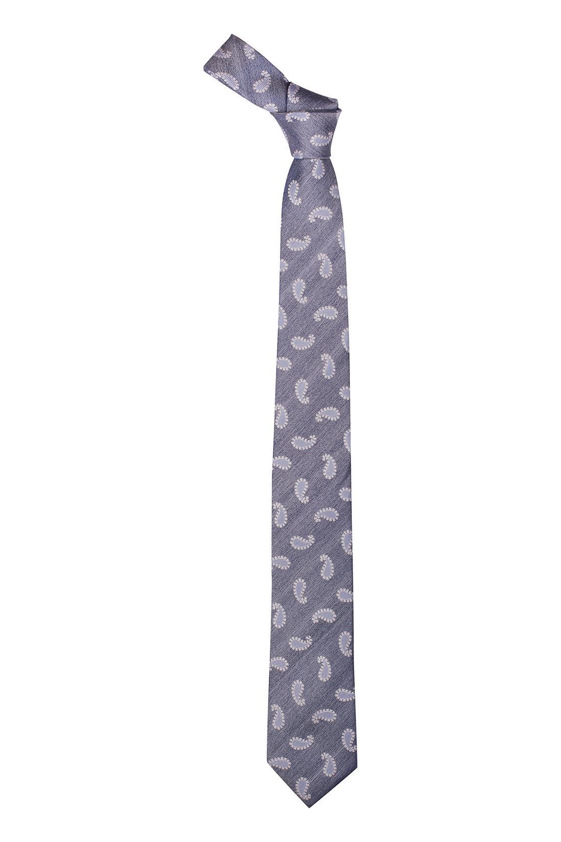 Blue Paisley Silk Necktie for Men