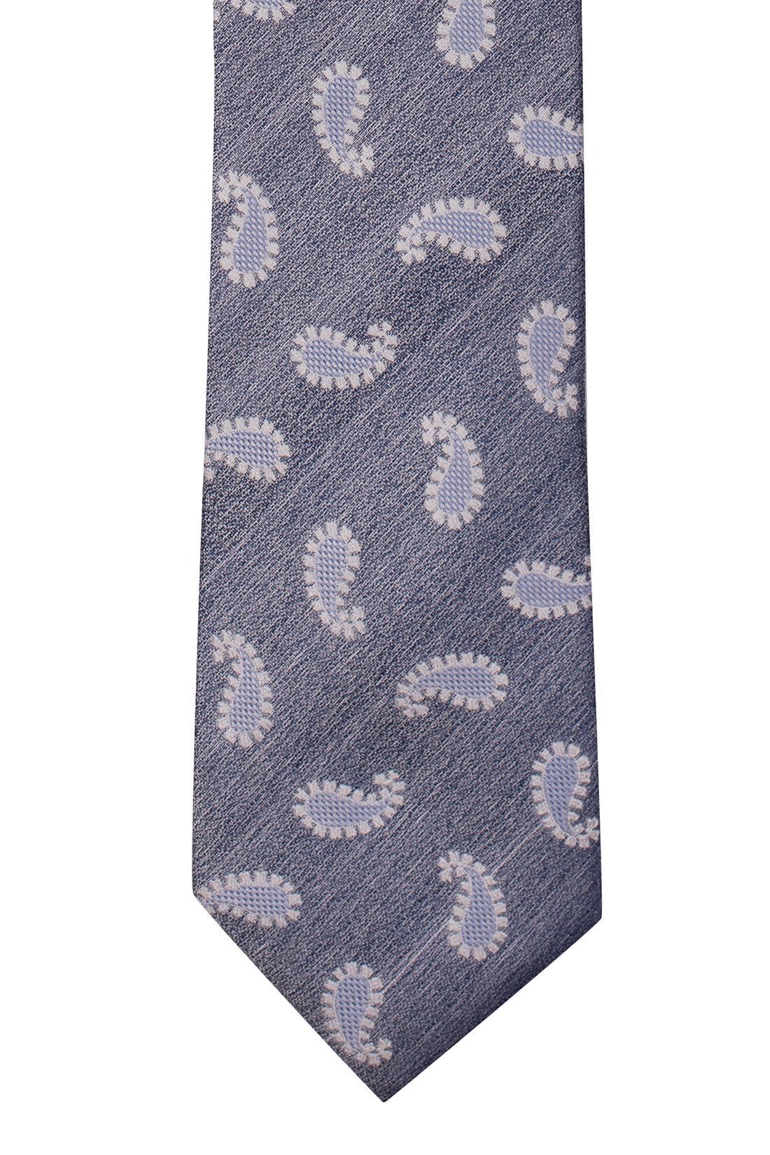 Blue Paisley Silk Necktie for Men