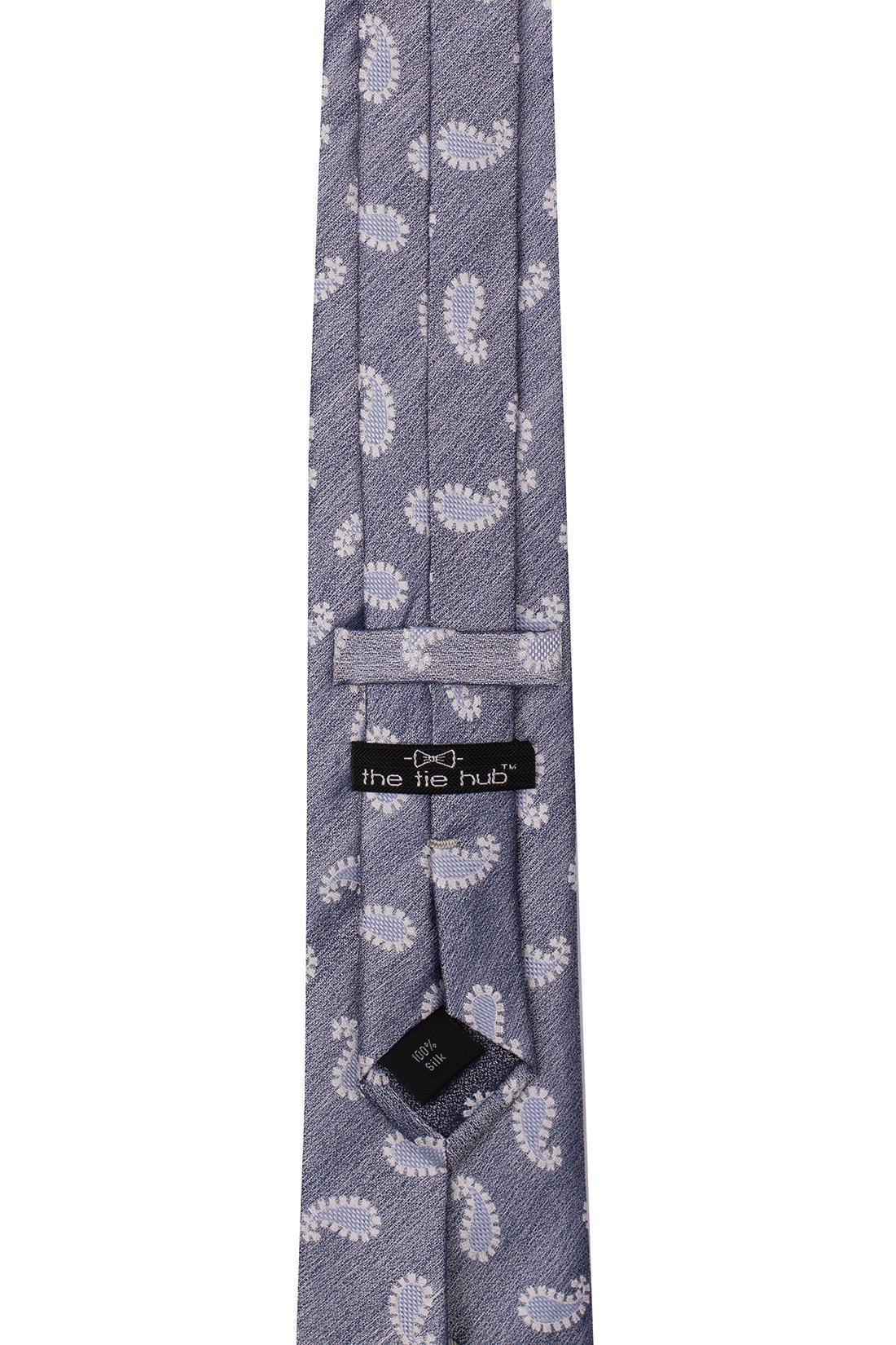 Blue Paisley Silk Necktie for Men