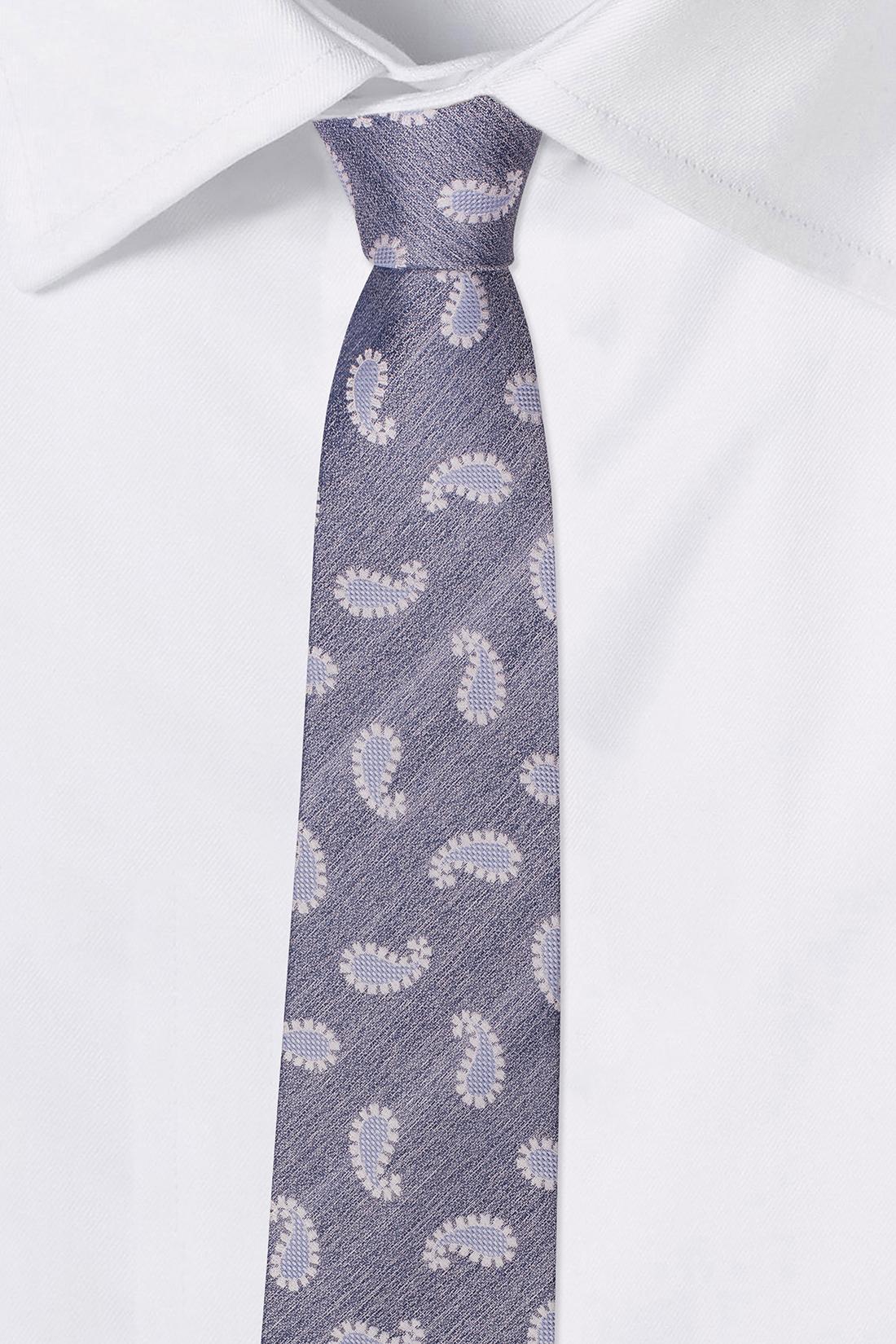 Blue Paisley Silk Necktie for Men