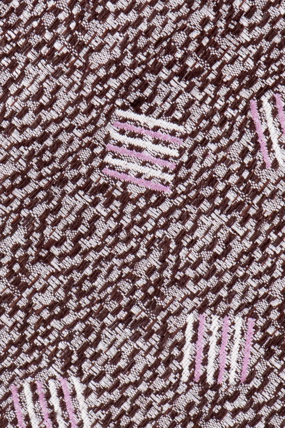 Cream and Pink Floral Silk Necktie for Men