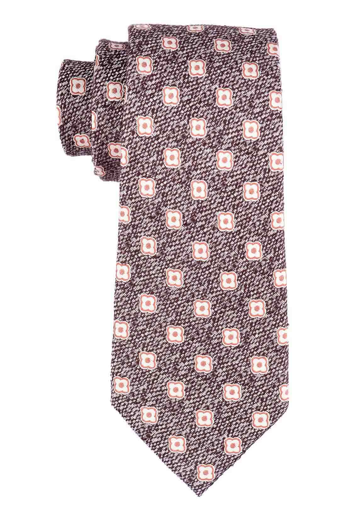 Pink Floral Silk Necktie for Men