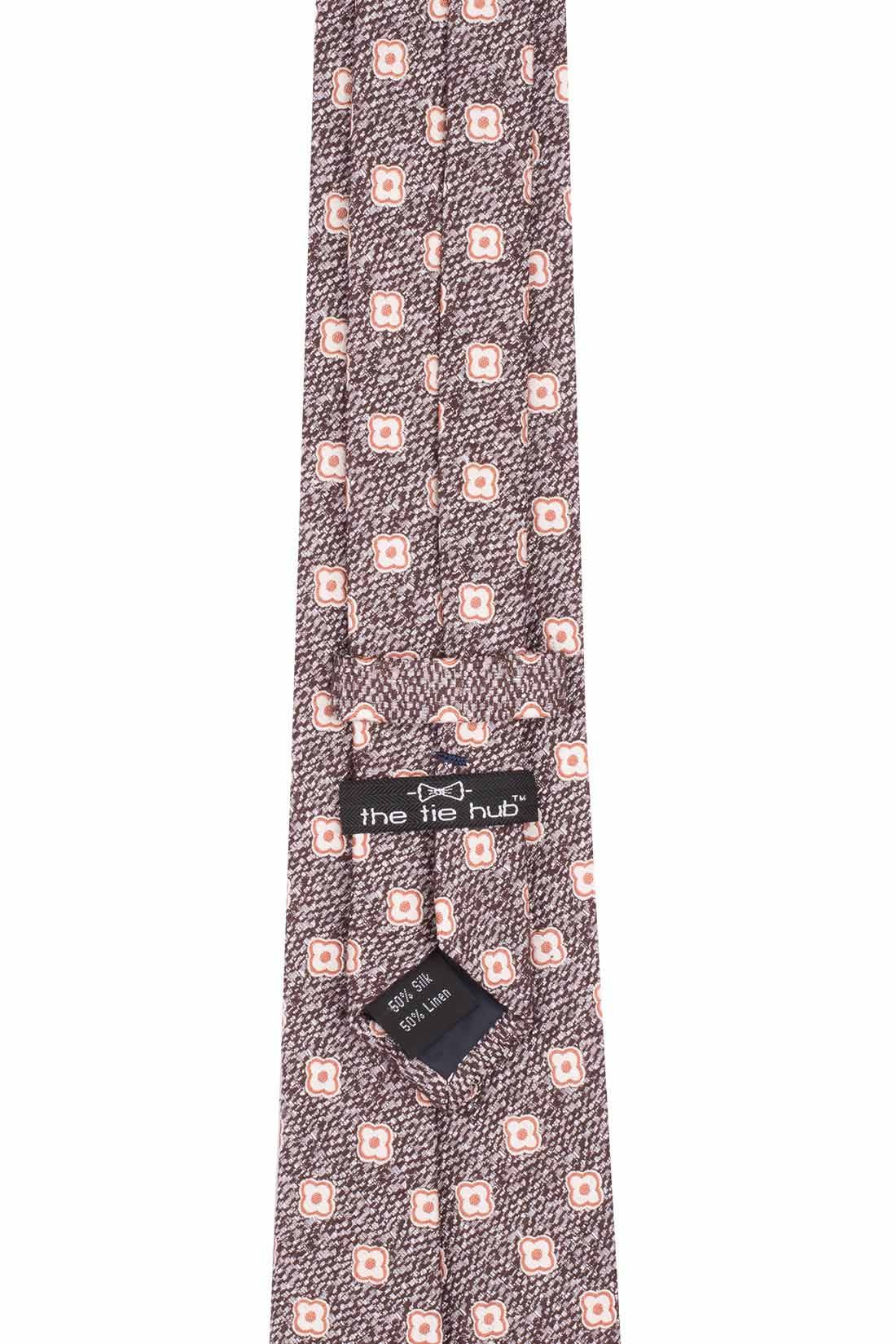 Pink Floral Silk Necktie for Men