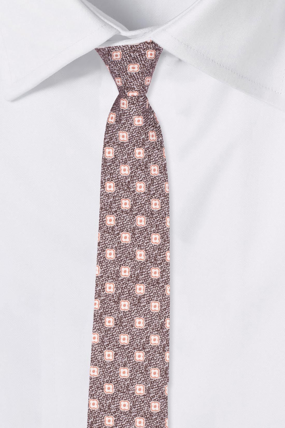 Pink Floral Silk Necktie for Men
