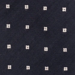 Navy Blue Geometric Silk Necktie for Men
