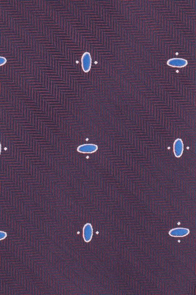 Purple Geometric Silk Necktie for Men
