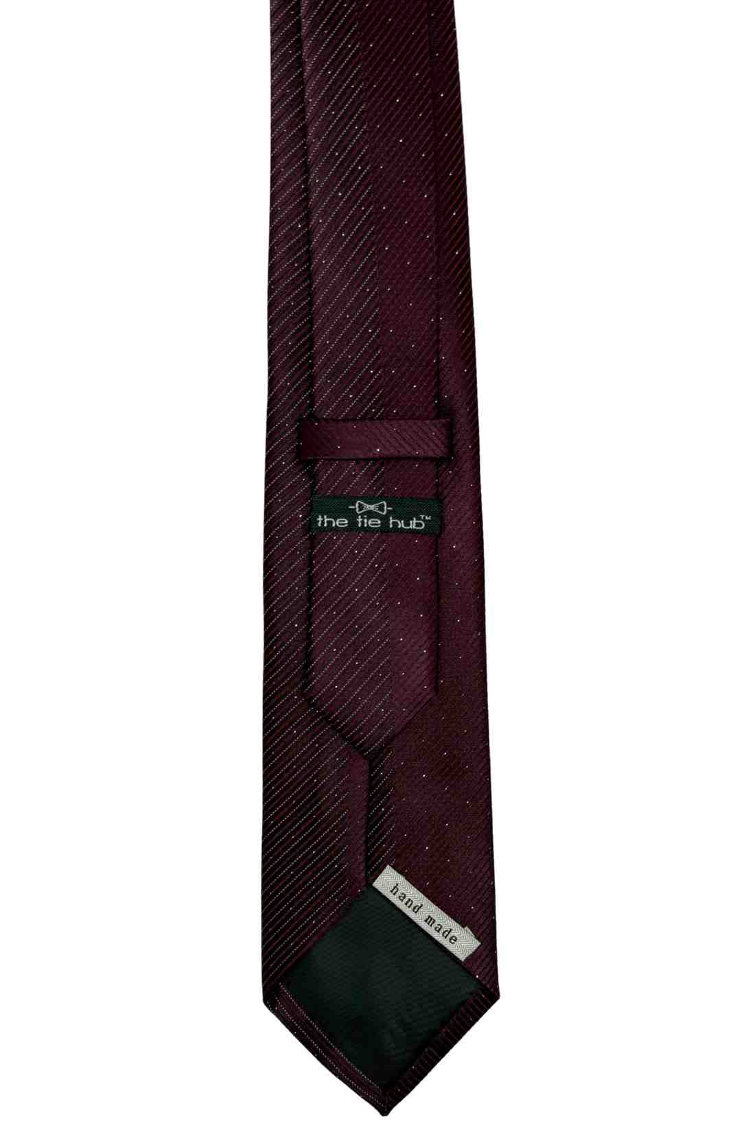 Burgundy Geometric Silk Necktie for Men